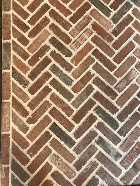 Thin Brick - Custom Blend Vee Brick Herringbone Floor 2